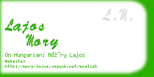 lajos mory business card